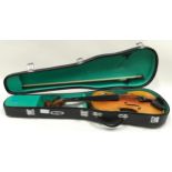 Lark violin made in Shanghai China with case and bow.