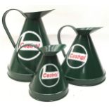 Three castrol jugs. (255)