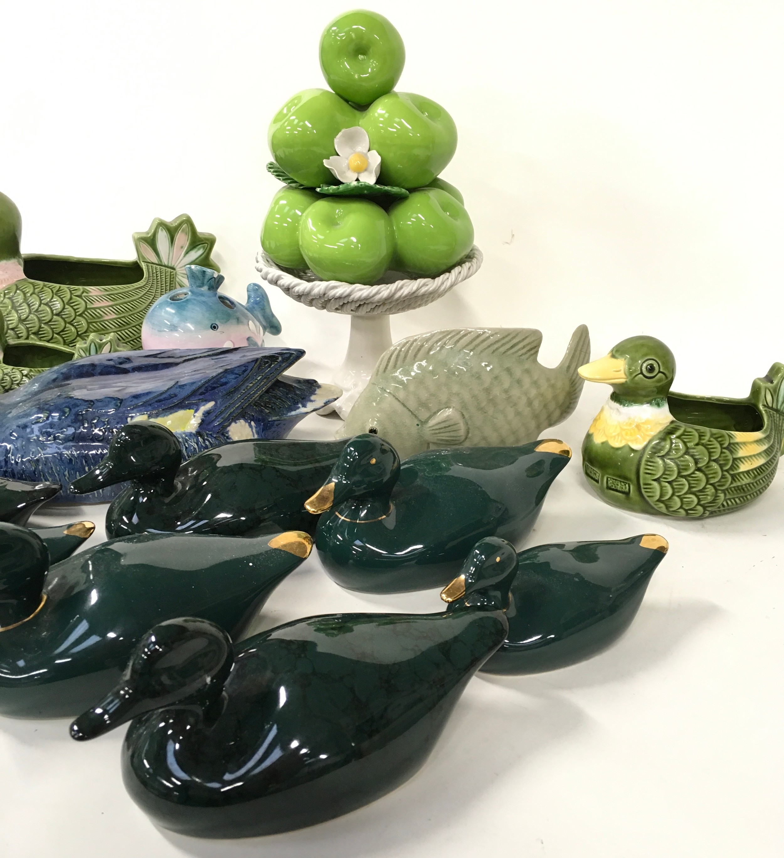 Collection of duck figurines with other ceramics. - Image 3 of 3