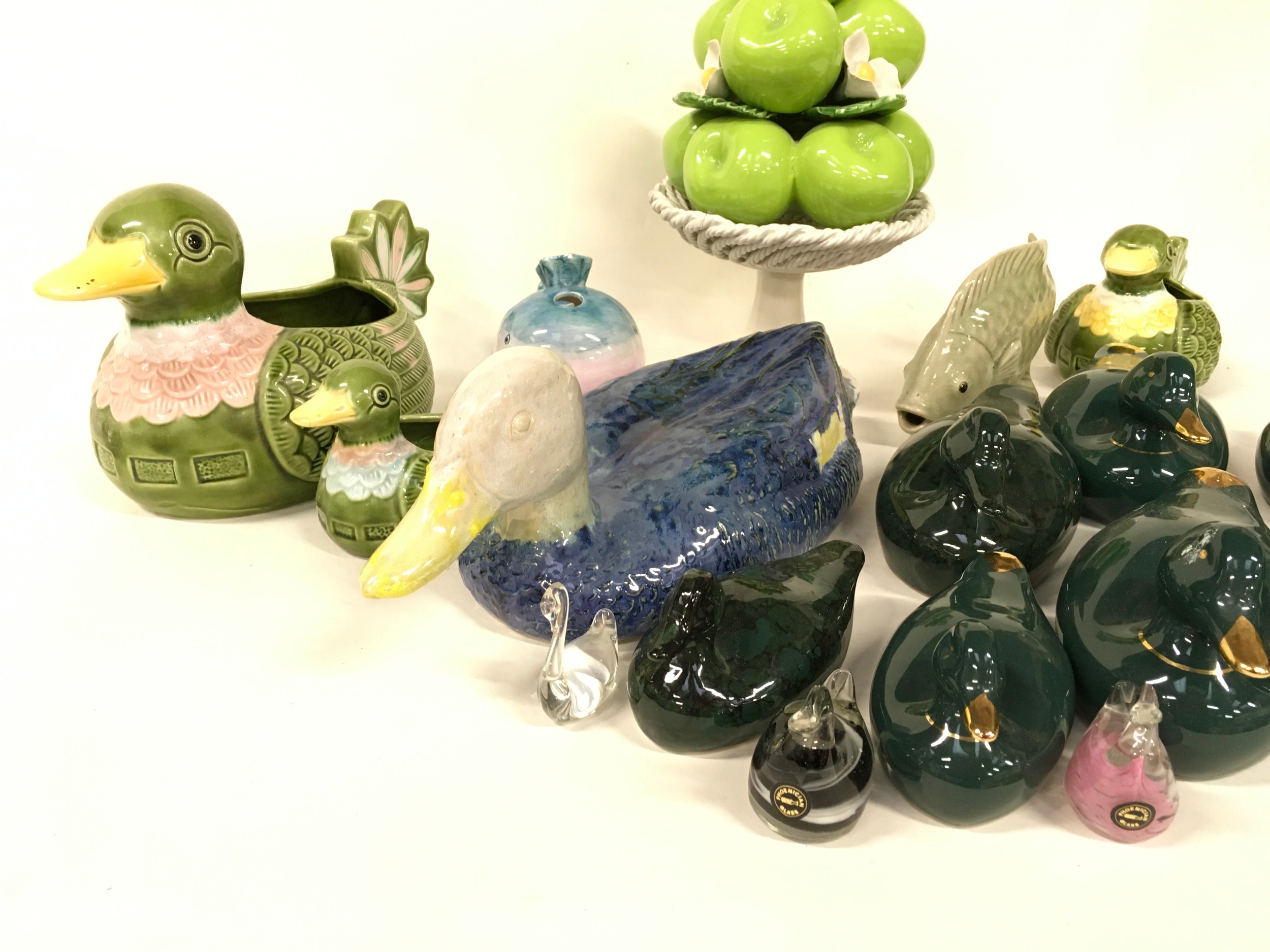 Collection of duck figurines with other ceramics. - Image 2 of 3