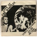 MAU MAUS 'LIVE AT THE MARPLES' WHITE LABEL LP. Released in 1983 this official bootleg documenting