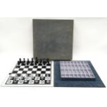 Swarovski complete chess set to include board in velvet presentation case.