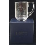 Whitefriars Crystal glass presentation tankard boxed