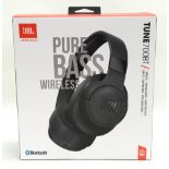 A pair of JBL Tune700BT Bluetooth headphones boxed (ref 3).