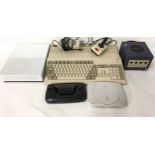 Collection of gaming items to include boxed PlayStation one, Nintendo Gamecube and Amiga computer (