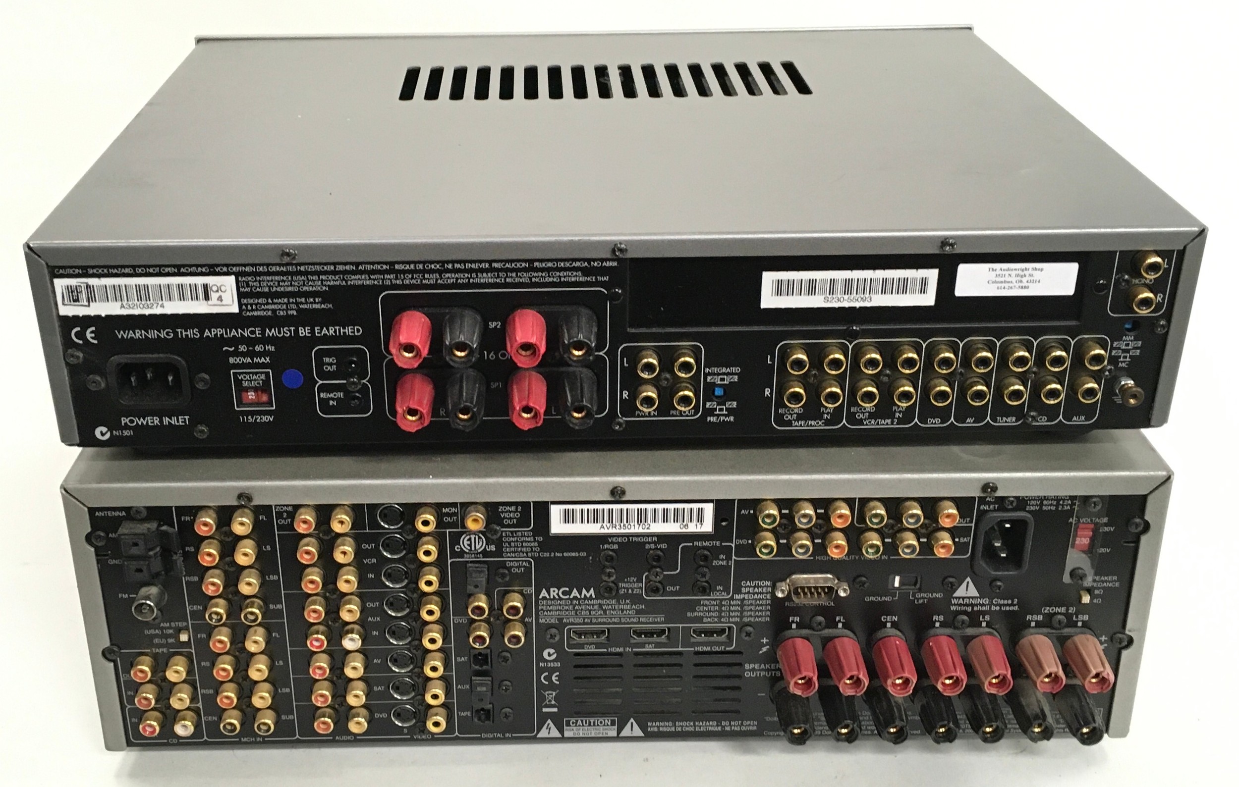 Arcam separates; AV surround sound receiver AVR350 and A32 integrated amplifier. (W55) - Image 2 of 2