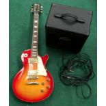 Maison Les Paul copy, Tobacco bodied electric guitar complete with PV Amp. (W34)