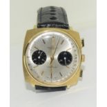 Breitling top-time Panda dial gold capped chrono all working manual wind gents wristwatch.