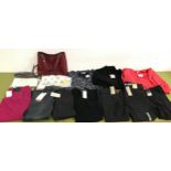 Collection of new and tagged ladies clothing and a handbag by Next, Missguided, Wallis, Pineapple