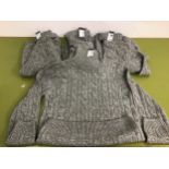 4 x New and tagged ladies Grey jumpers. Ref 62.