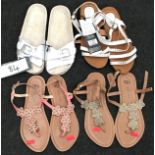 Collection of Ladies sandals and sliders sizes 4-5 BNWT (ref11,83,84)