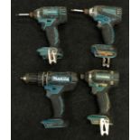 Collection of Cordless Makita drills, no batteries (ref 159)