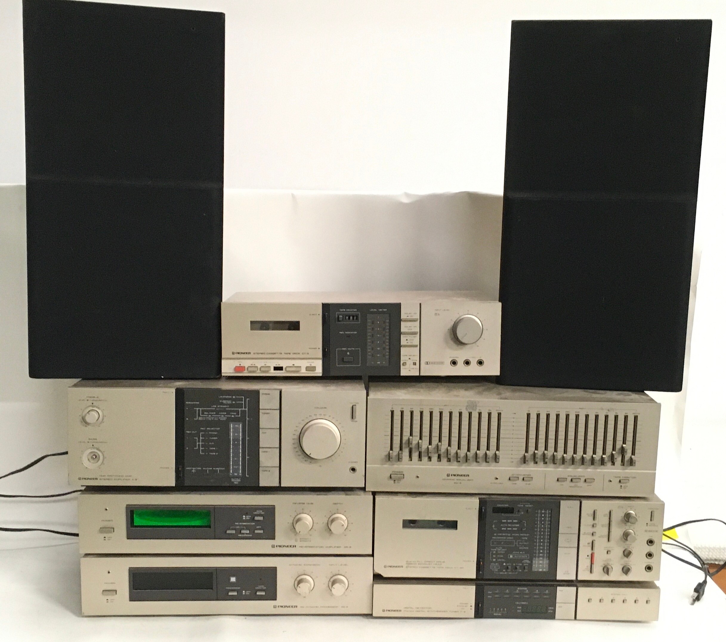 Pioneer separates to include stereo amplifier A9, graphic equalizer SG9, stereo cassette tape deck