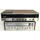 Pioneer stereo receiver, model SX750 complete with Sony FM stereo receiver cassette recorder. (W51)