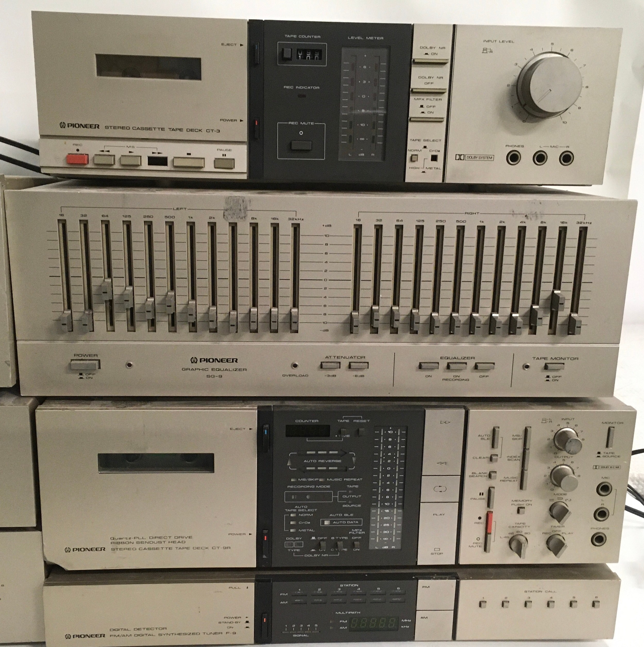 Pioneer separates to include stereo amplifier A9, graphic equalizer SG9, stereo cassette tape deck - Image 3 of 5