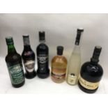 Six bottles of alcohol to include Limencello, Carolyn?s, Eristoff black, Stones green ginger wine