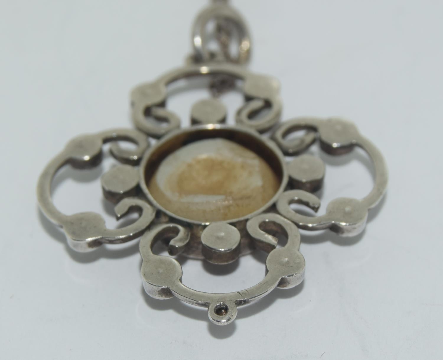 Genuine Art Nouveau Mother of Pearl Lavaliere pendant. - Image 3 of 3