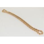 9ct gold rope neck chain 46cm long 11gm