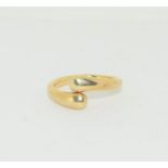 A gold on 925 silver ring. adjustable size.