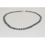 Stylish lapis Lazuli 925 silver Cleopatra necklace.