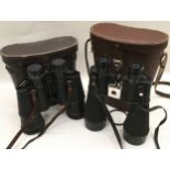 2 Pairs vintage cased binoculars