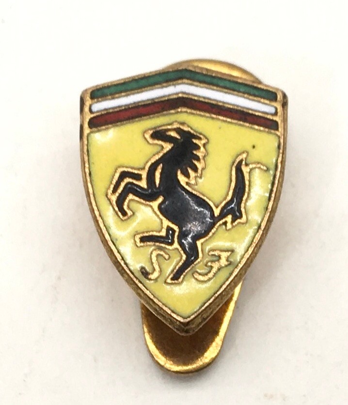 Very rare 1960?s Scuderia Ferrari lapel pin. OMEA Milano V.Albani 20 to back