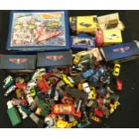 A collection of Die Cast cars to include Matchbox carry case.