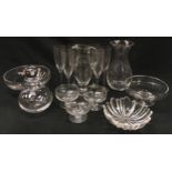 Quantity of Dartington glass to include 6 champagne flutes