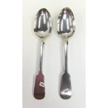 A pair of Early Victorian silver serving spoons, Edinburgh 1849