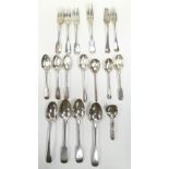 Mixed silver flatware all ages and items 540gm