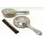 Silver H/M dressing table set by "Carrs"