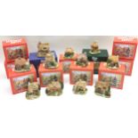 Lilliput Lane collection of 11 boxed small cottages.