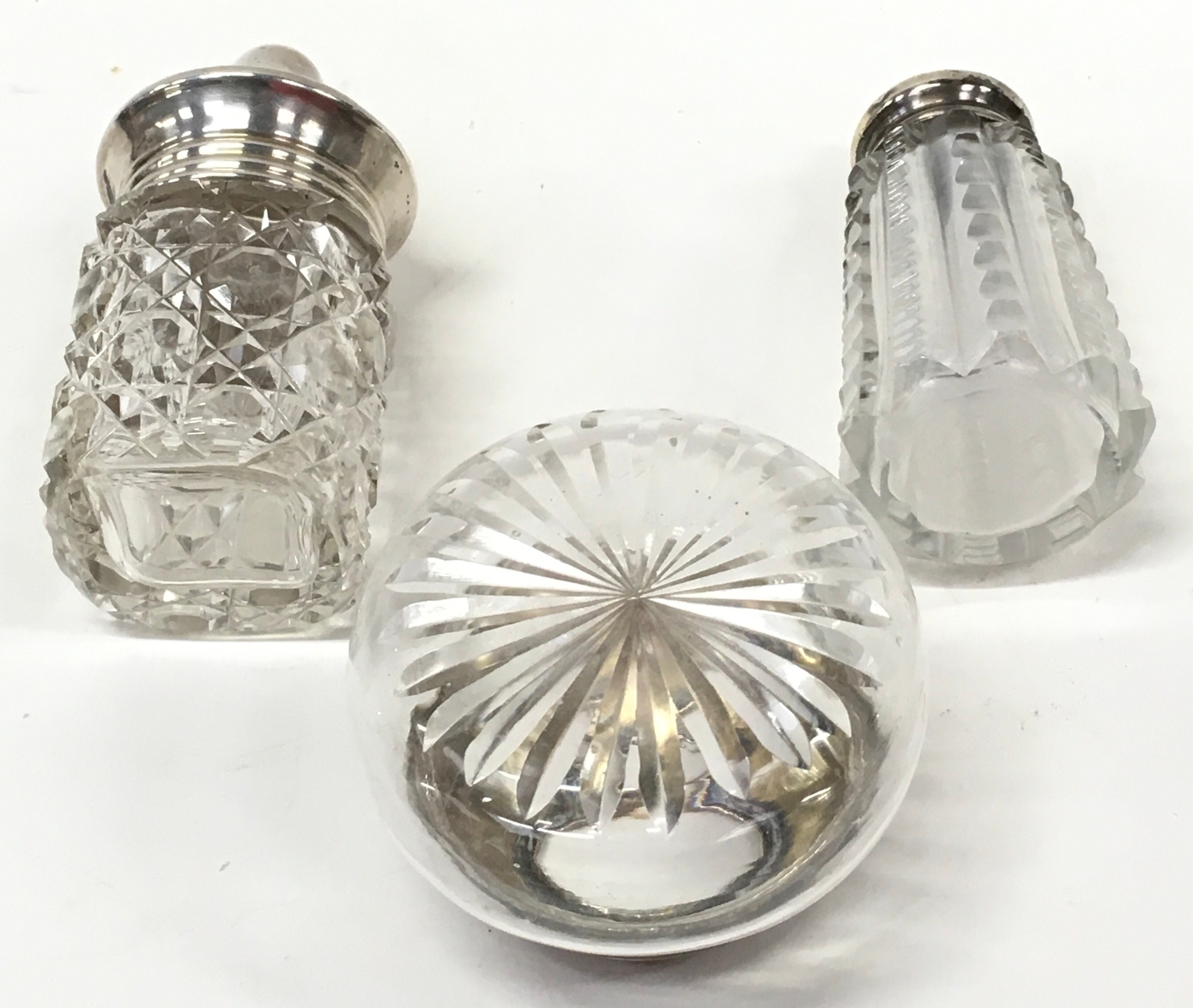 3 x silver top dressing table bottles - Image 3 of 3