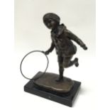 Dimittri Haralamb Chiparus "The Child With the Loop"an art deco stylist with foundry mark and signed