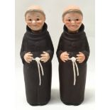 Pair of "Goeble" monk decanters