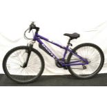 Dawes Bullet Aluminium frame purple mountain bike 15" frame size 13" wheel size 21 gears.