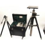 Vintage Kodak Specialist Model 2 half plate bellows camera with carriage and 2 x tripod in