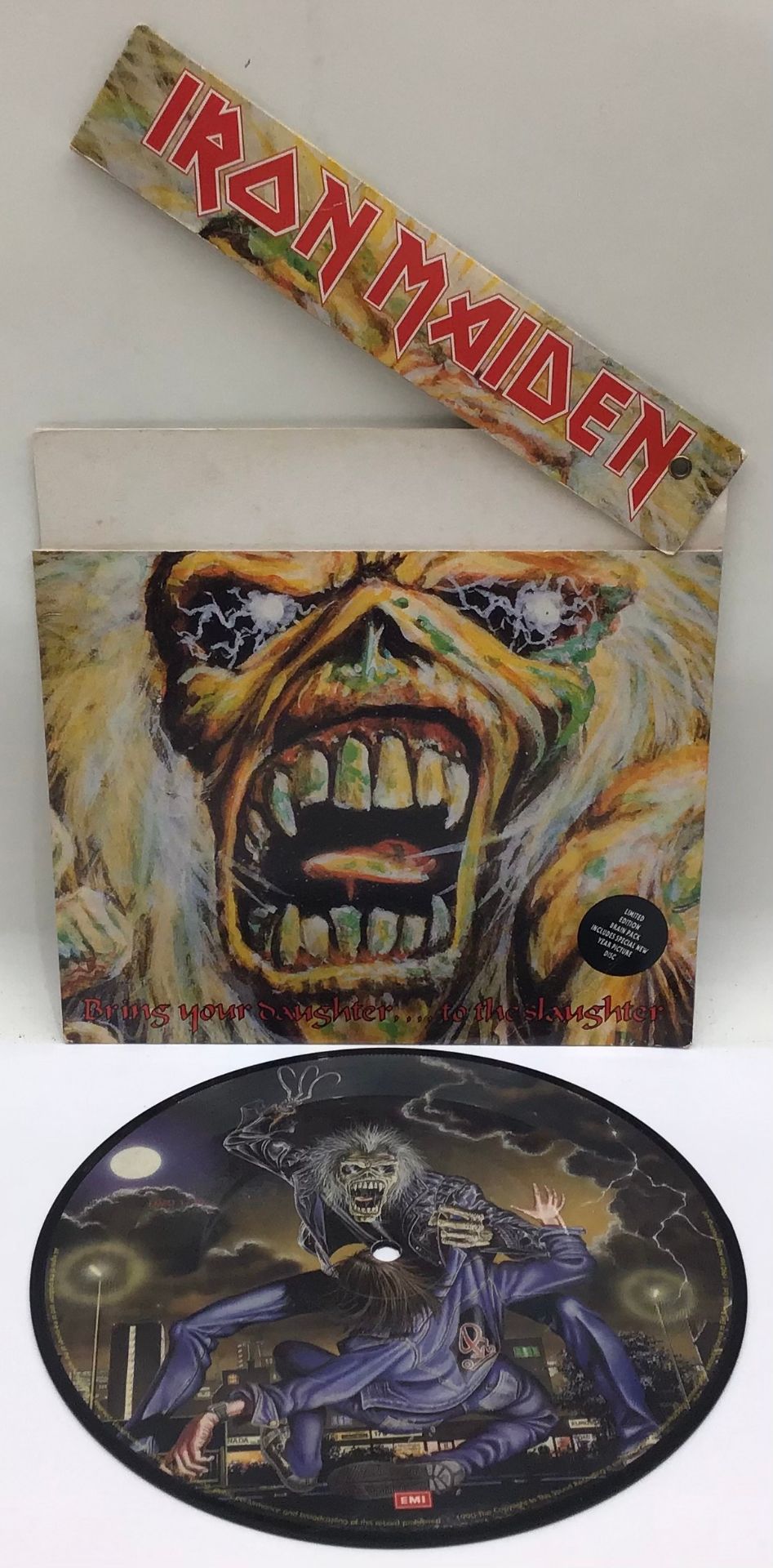 IRON MAIDEN ORIGINAL SINGLES X 4. Great selection here kicking of with a hinged top opener ‘Bring - Image 3 of 3