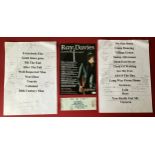 RAY DAVIES (THE KINKS) EPHEMERA. From the Southampton Guildhall gig on 30th May 2007 we have the