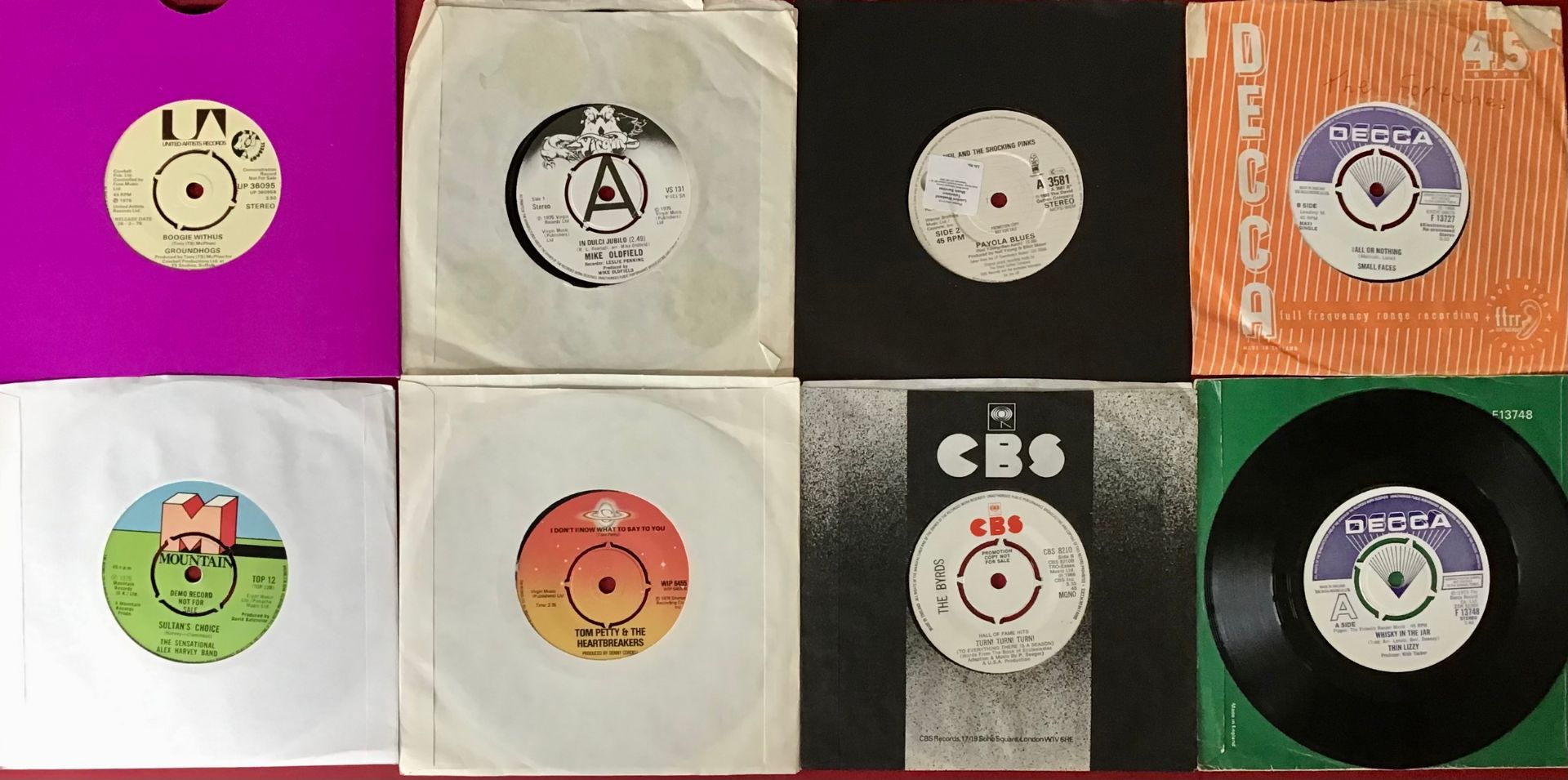 DEMONSTRATION / PROMO 7” SINGLES. Here we have 8 records from artist’s - Thin Lizzy - Small - Image 2 of 3