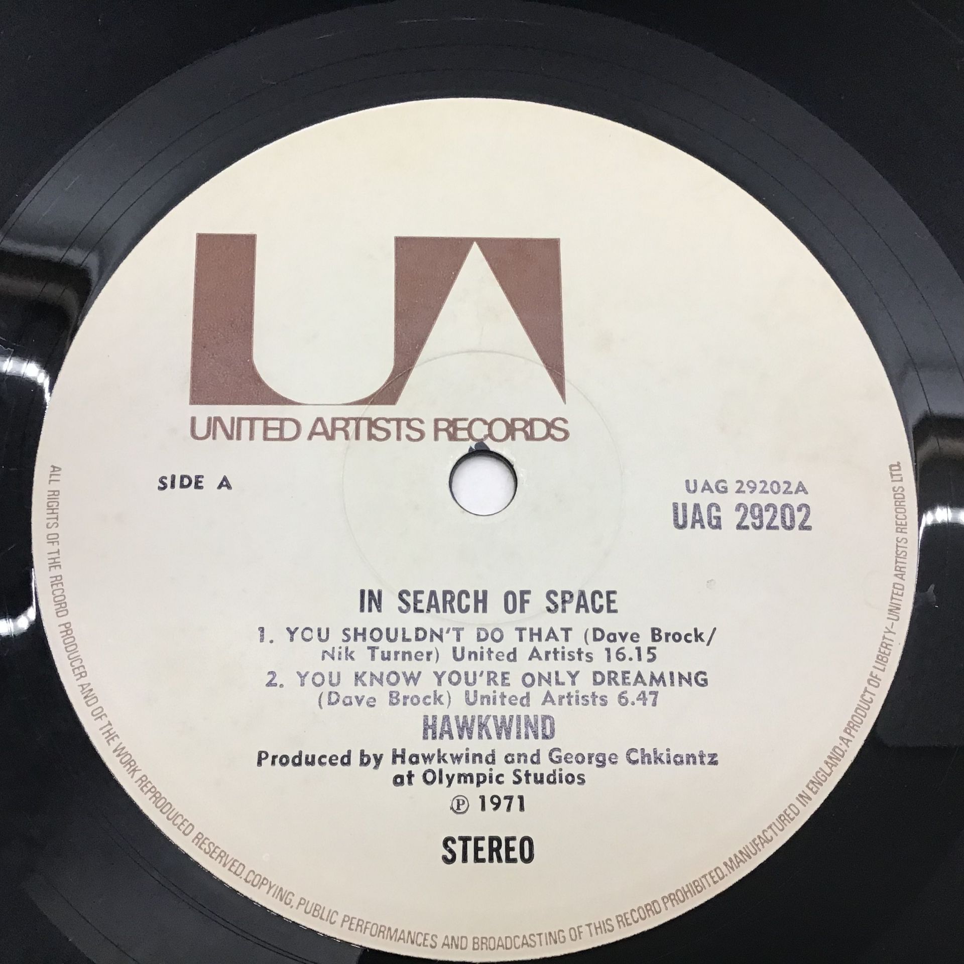 HAWKWIND LP 'IN SEARCH OF SPACE?. Fantastic condition album here on United Artist?s UAG 29202 from - Image 4 of 4