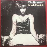 THE DAMNED - 'GRIMLY FIENDISH' 7" G/F P/S SIGNED BY BRYN MERRICK. Released in 1985 on MCA Records