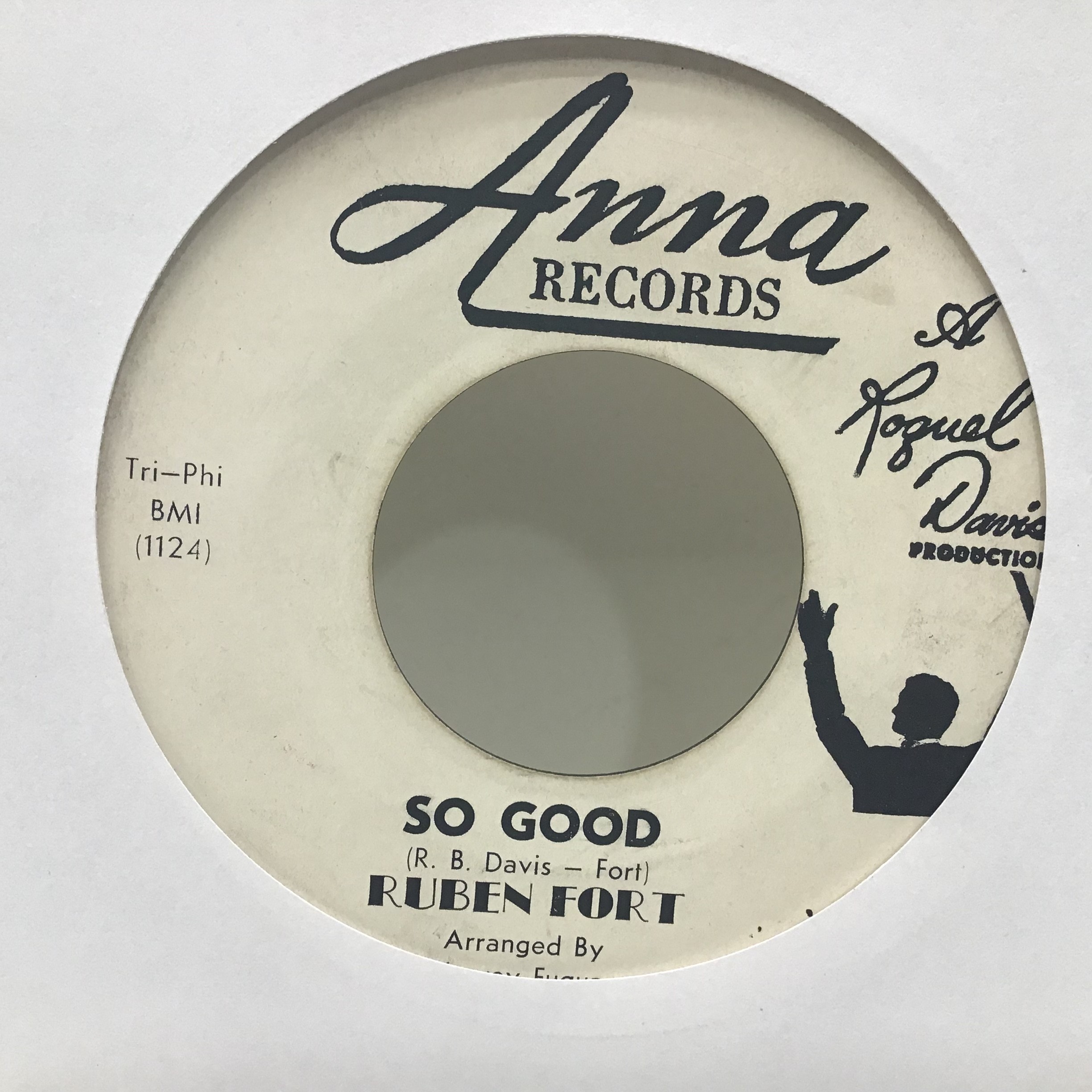 RUBEN FORT 'SO GOOD / I FEEL IT' 7" RARE NORTHERN SOUL. Great copy found here on Anna Records No. - Image 2 of 2