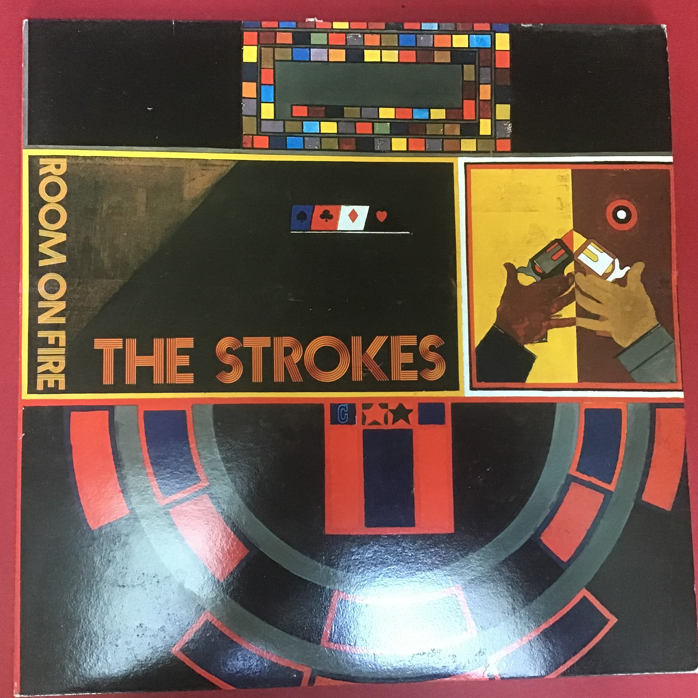 THE STROKES 'ROOM ON FIRE' LP RECORD. Found here on 180g vinyl released in 2003 and in Ex condition.