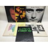 GENESIS RELATED VINYL LP RECORDS AND CONCERT PROGRAMME. 2 albums here from Phil Collins and 4 from
