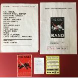 THE CULT SET SONGLIST AND OTHER ITEMS. Great backstage pass and photographers pass here along with