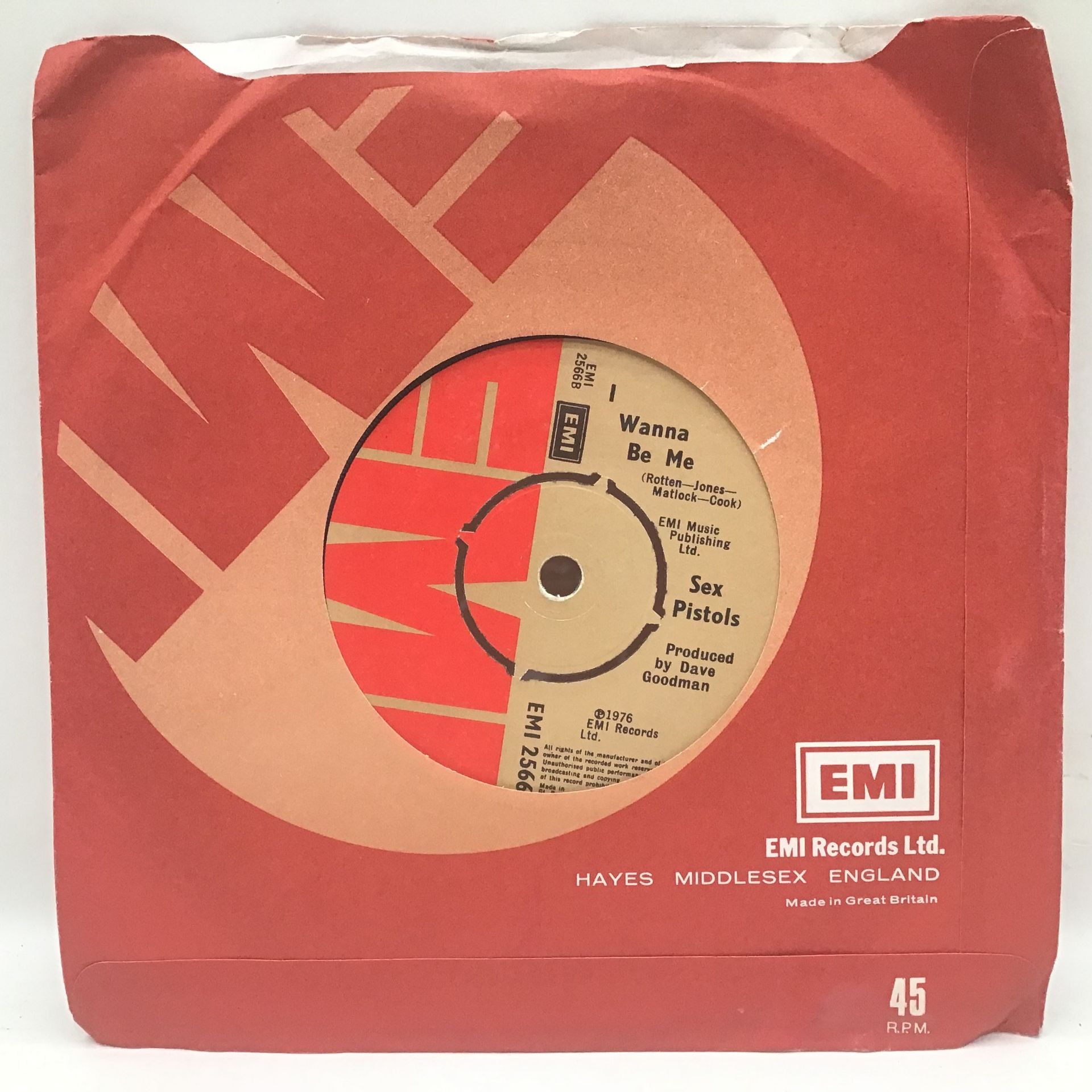 SEX PISTOLS 7? PUNK CLASSIC ? ANARCHY IN THE U.K?. rare original EMI 7" single from 1976 in its - Image 2 of 2