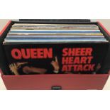 BOX OF VARIOUS VINYL LP RECORDS. Artist’s here include - Kate Bush - The Jam - Steve Miller Band -