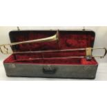 SELMER LINCOLN TROMBONE WITH CASE. Trombone has a couple of small dents but otherwise seems