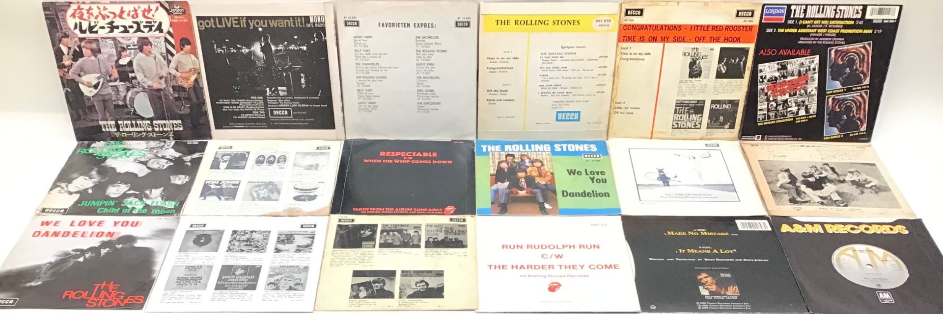 ROLLING STONES RELATED 7" SINGLE RECORDS. A total of 18 makes this lot up with foreign and UK - Image 2 of 2